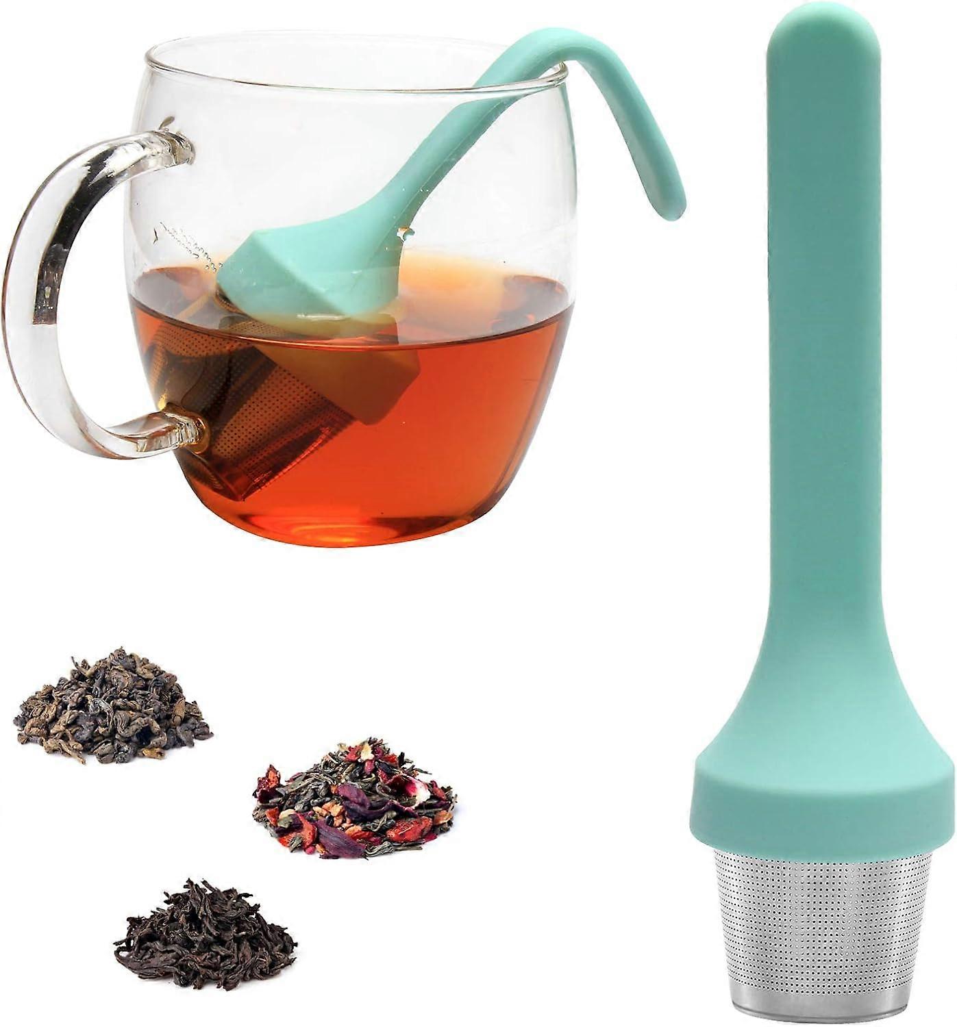 5 pcs Tea Infuser, Extra Fine Mesh Tea Cup Filter Silicone Handle