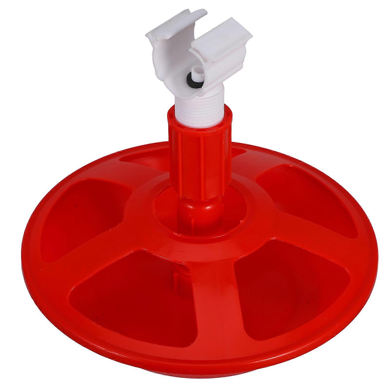 Automatic Poultry Watering System with Leakproof Base for Pet Use Red ABS Material 1 Set