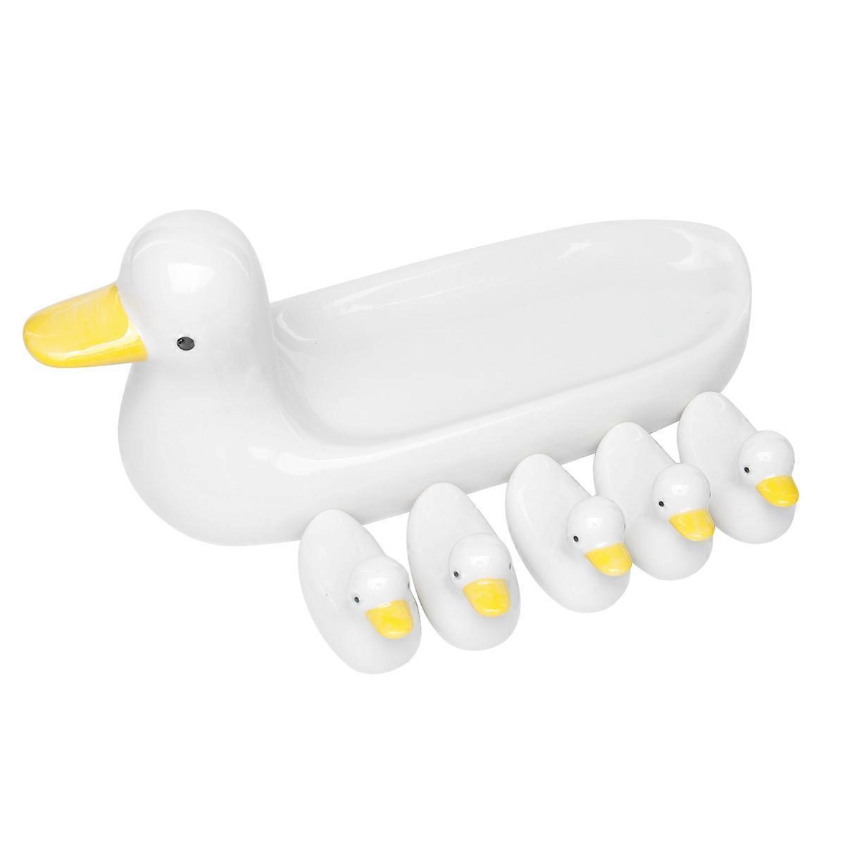 Fancy Chopsticks Holder Set Ceramic Material Prevent Rolling Keep Table Clean For Home Users 6Pcs