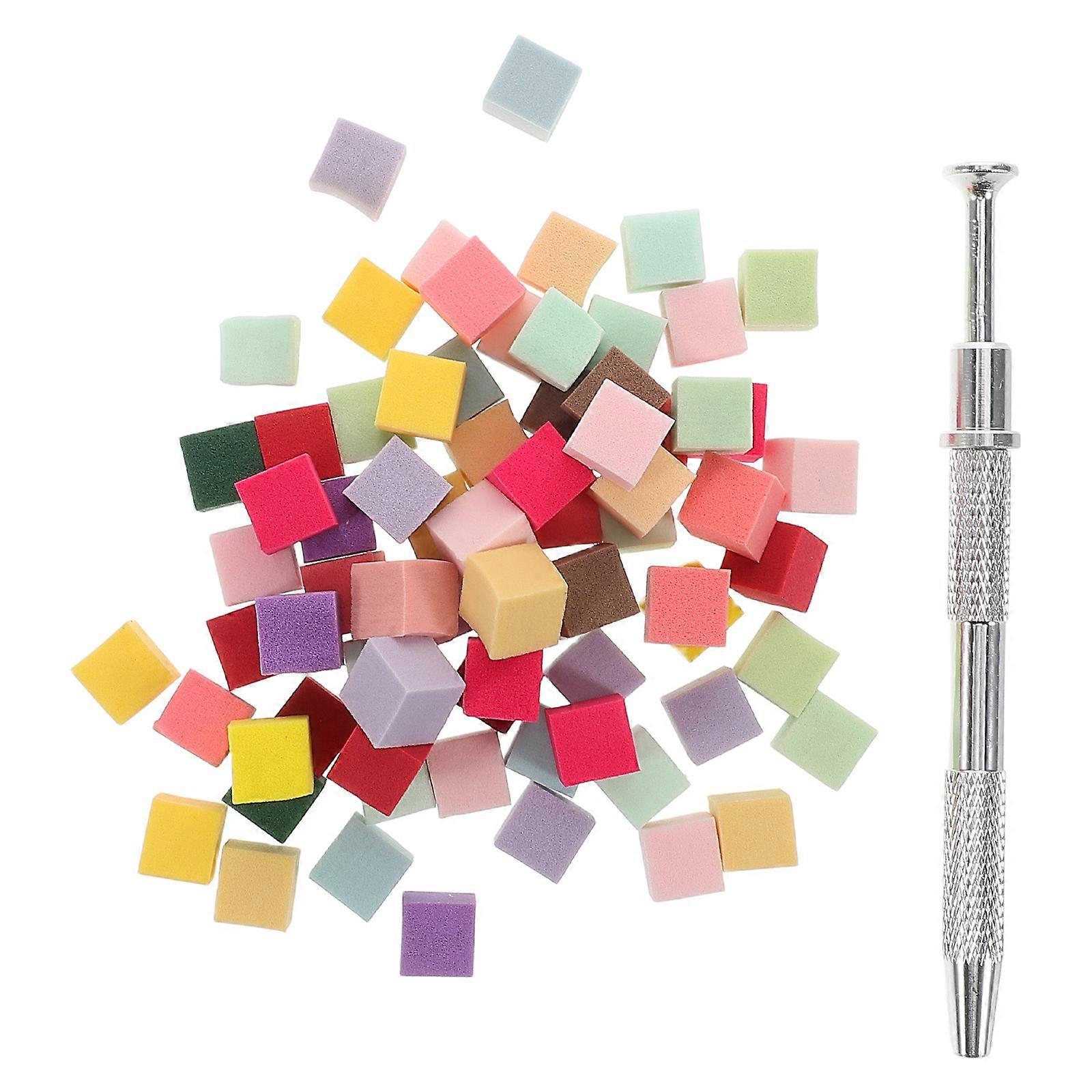 Nail Art Tools with Sponge Claw Metal Grabber and Mini Replaceable Sponges for Versatile Use in