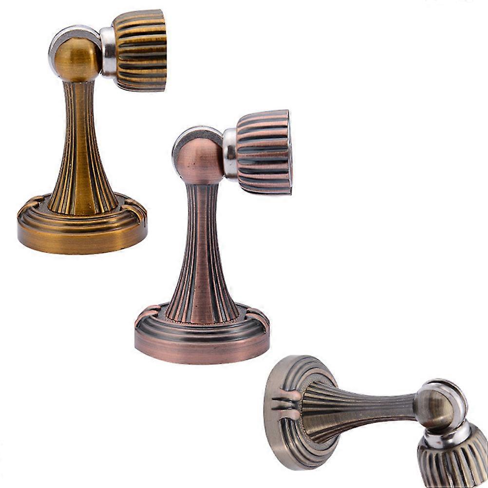 Magnetic Doorstop Zinc Alloy Door Stopper Noise Reduction For Store Use Coffee 1Pc