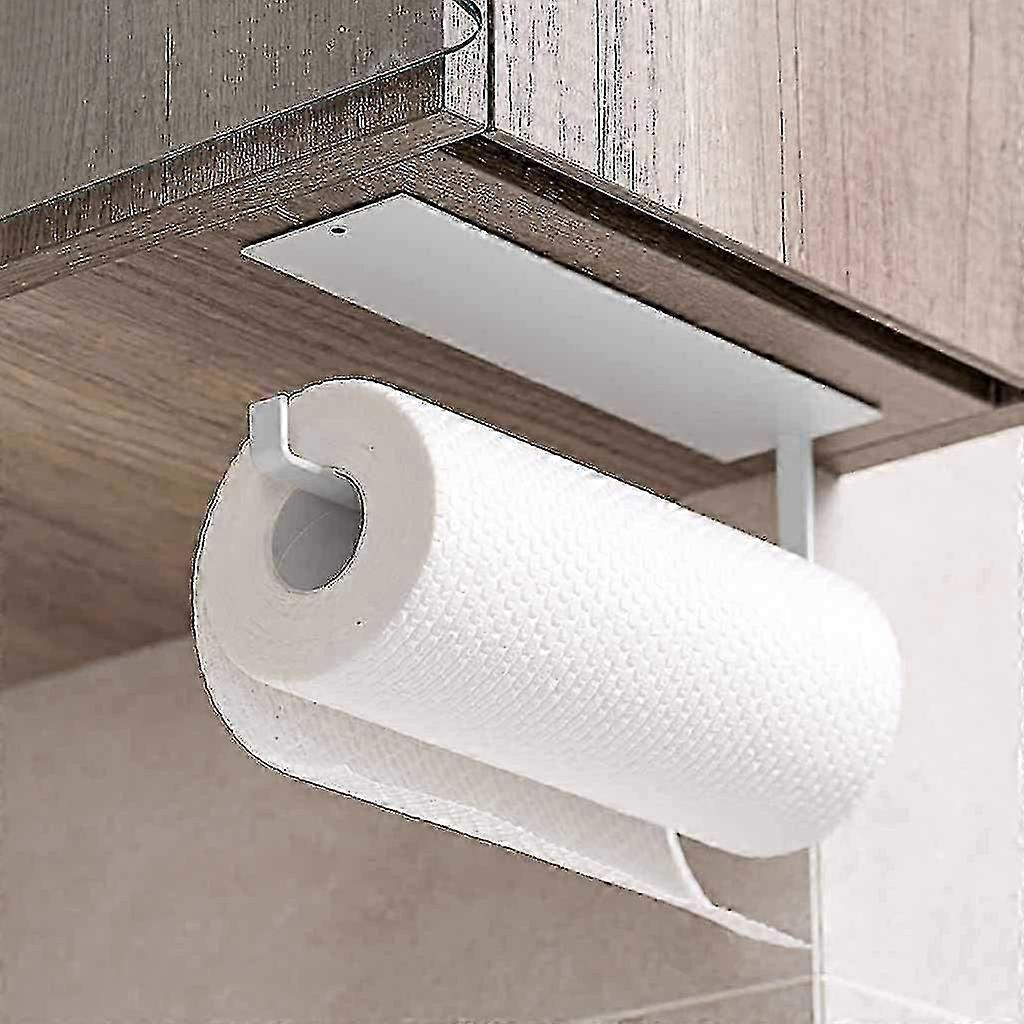 حامل مناشف ورقية مثبت على الحائط للمطبخ ، لا حاجة للحفر ، منظم حامل لفة من الفولاذ المقاوم للصدأ قابل للتعديل