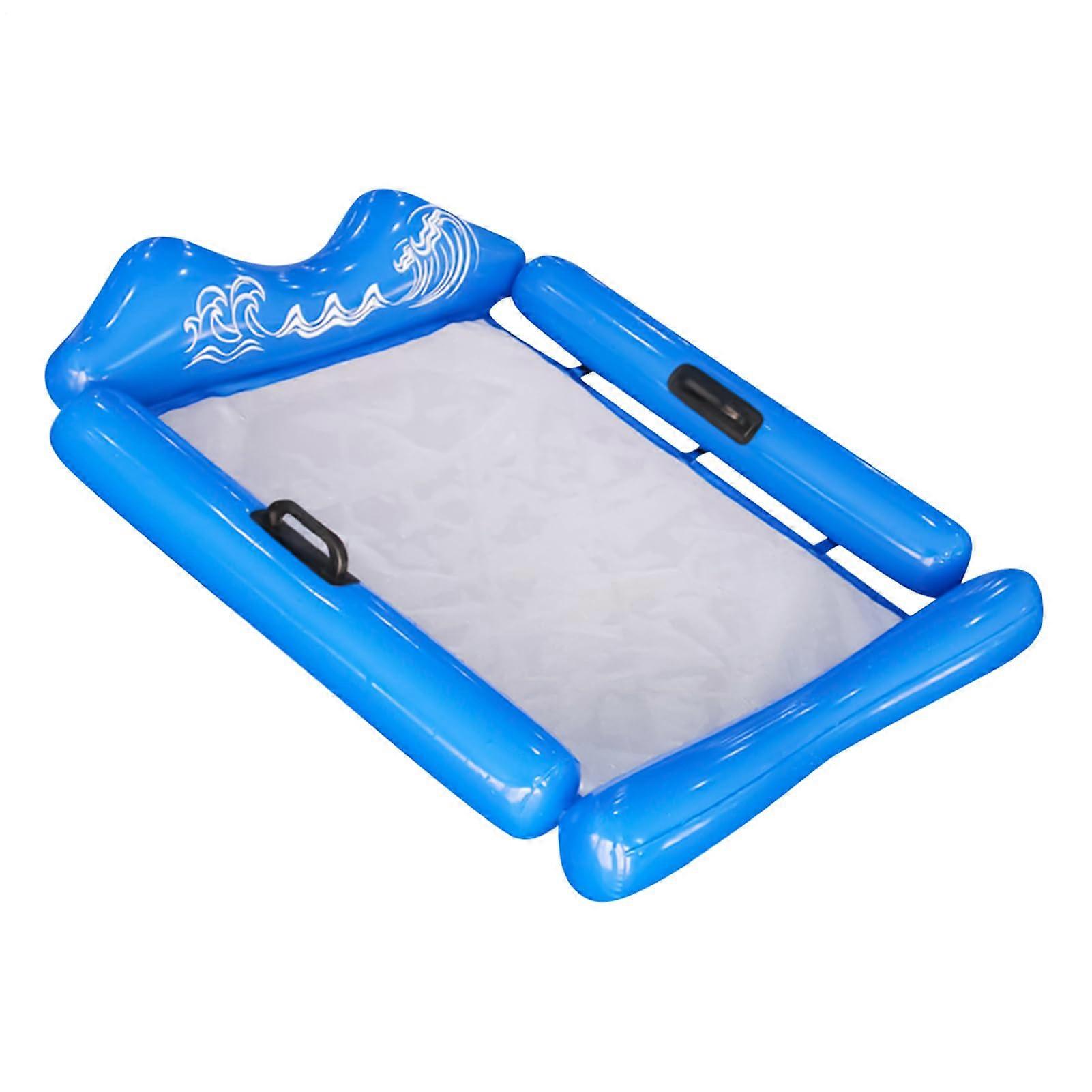 Water Hammock Float, Inflatable Lounger, MultiPurpose Pool Float, Comfortable PVC, Lightweight, 30.71x43.31x5.91 Inches, Blue