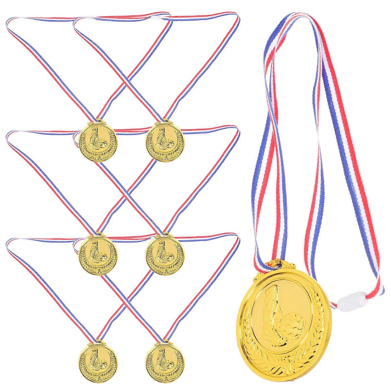 Here's a polished product description for your **6pcs Football Medals With Pattern**:
### π 6pcs Football Medals With Pattern β Award Medals for