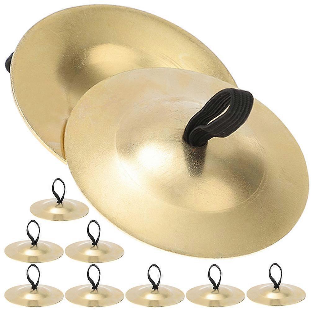 5 Pairs Small Golden Copper Cymbals for Kids Lightweight Fun Musical Instruments Toys