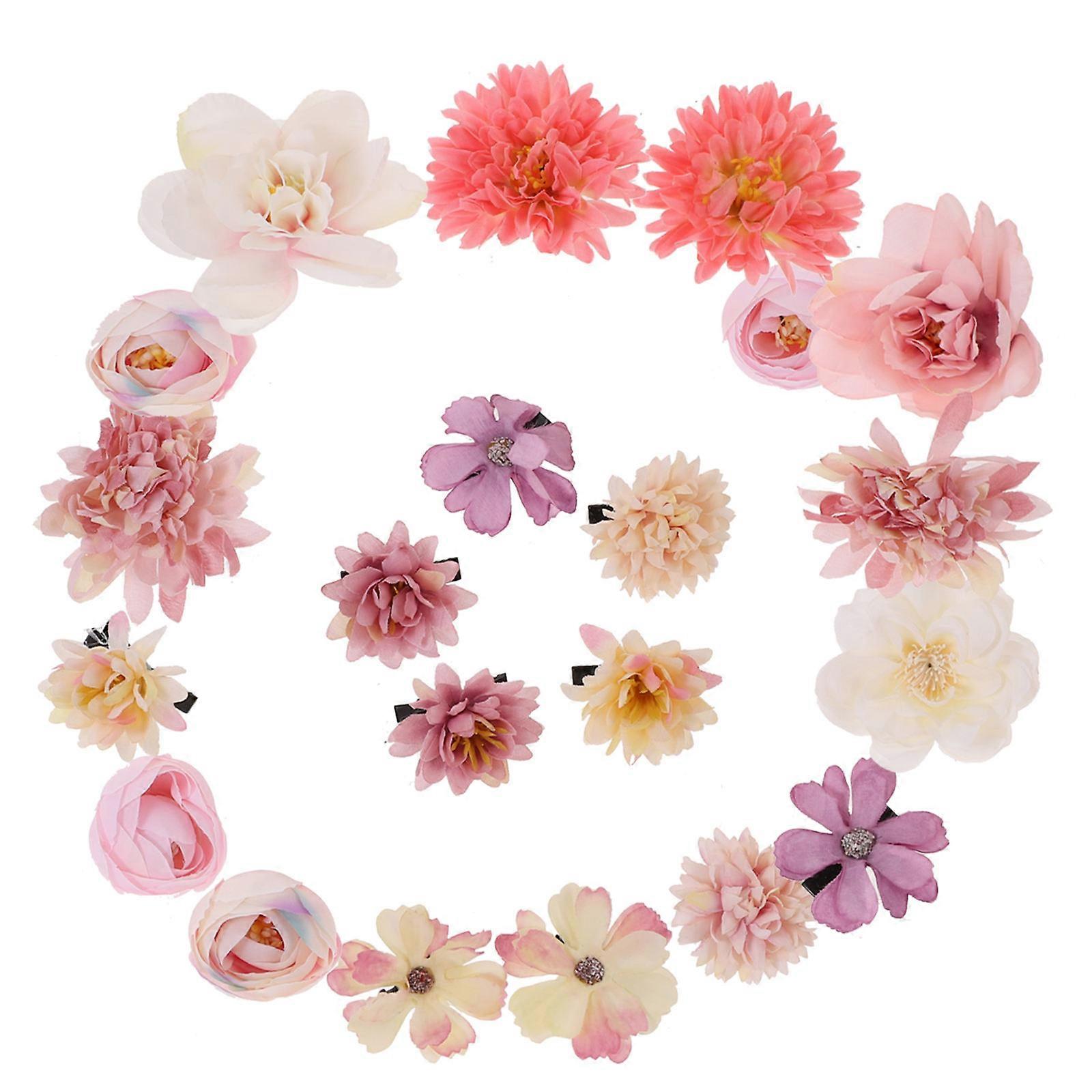 Elegant 21pcs Floral Hair Clips Set for Women – Stylish Flower Hairpins for Weddings & Special Occasions with Charming Designs
