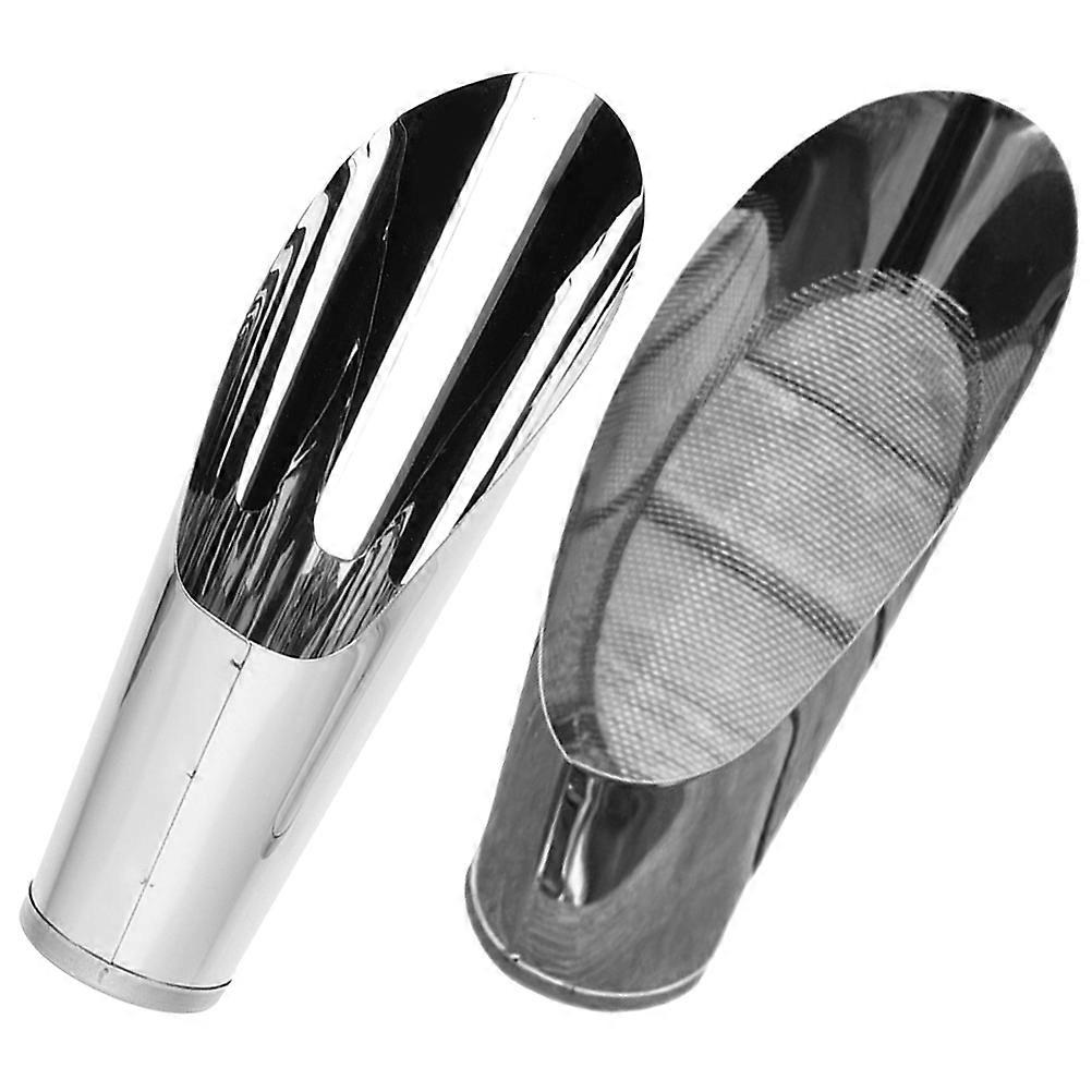 2Pcs Stainless Steel Soil with Practical Sifter Scoop for Gardening and Planting M