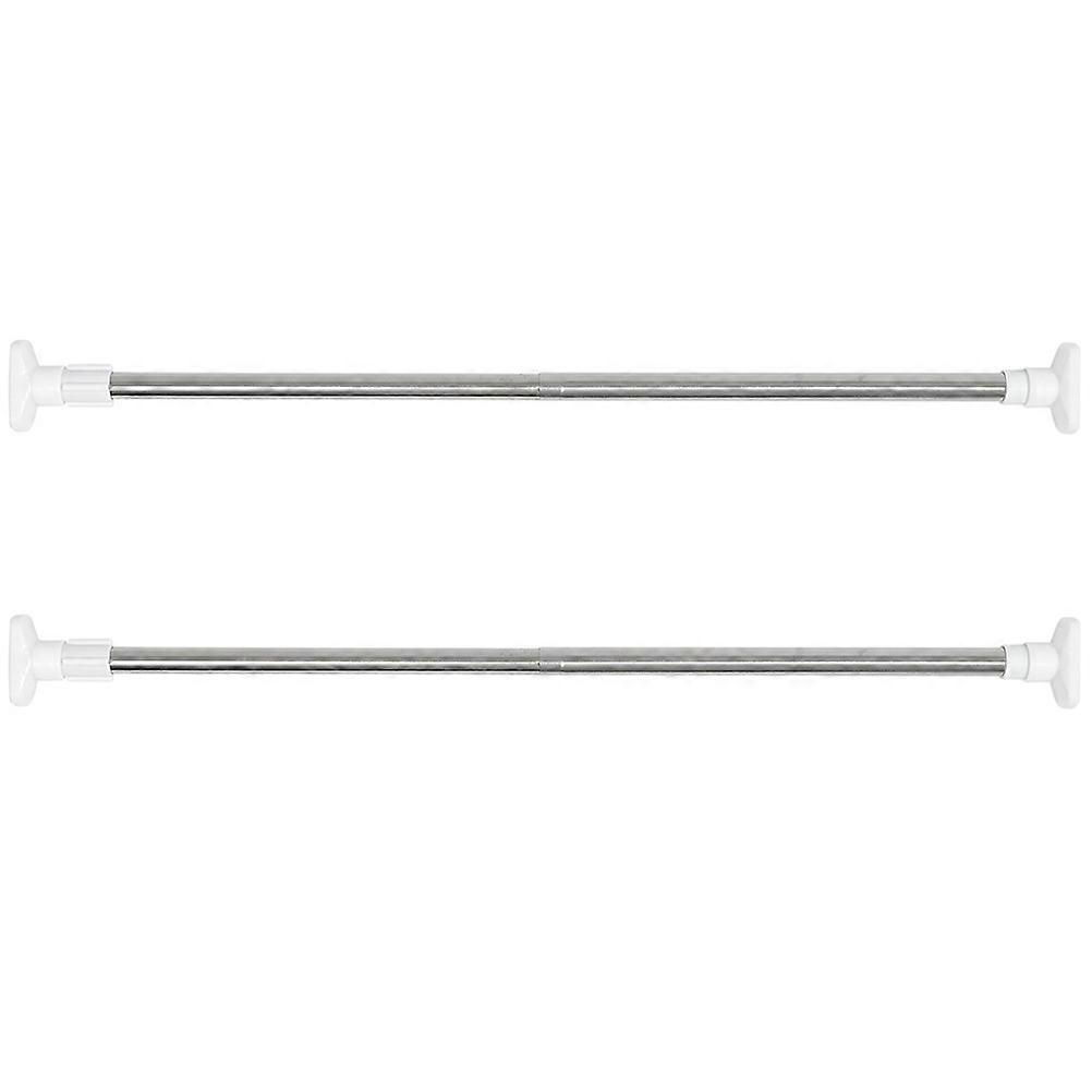 Telescopic Clothing Pole Wardrobe Pole Space Saving Laundry Drying Multipurpose Cylindrical Design 2Pack