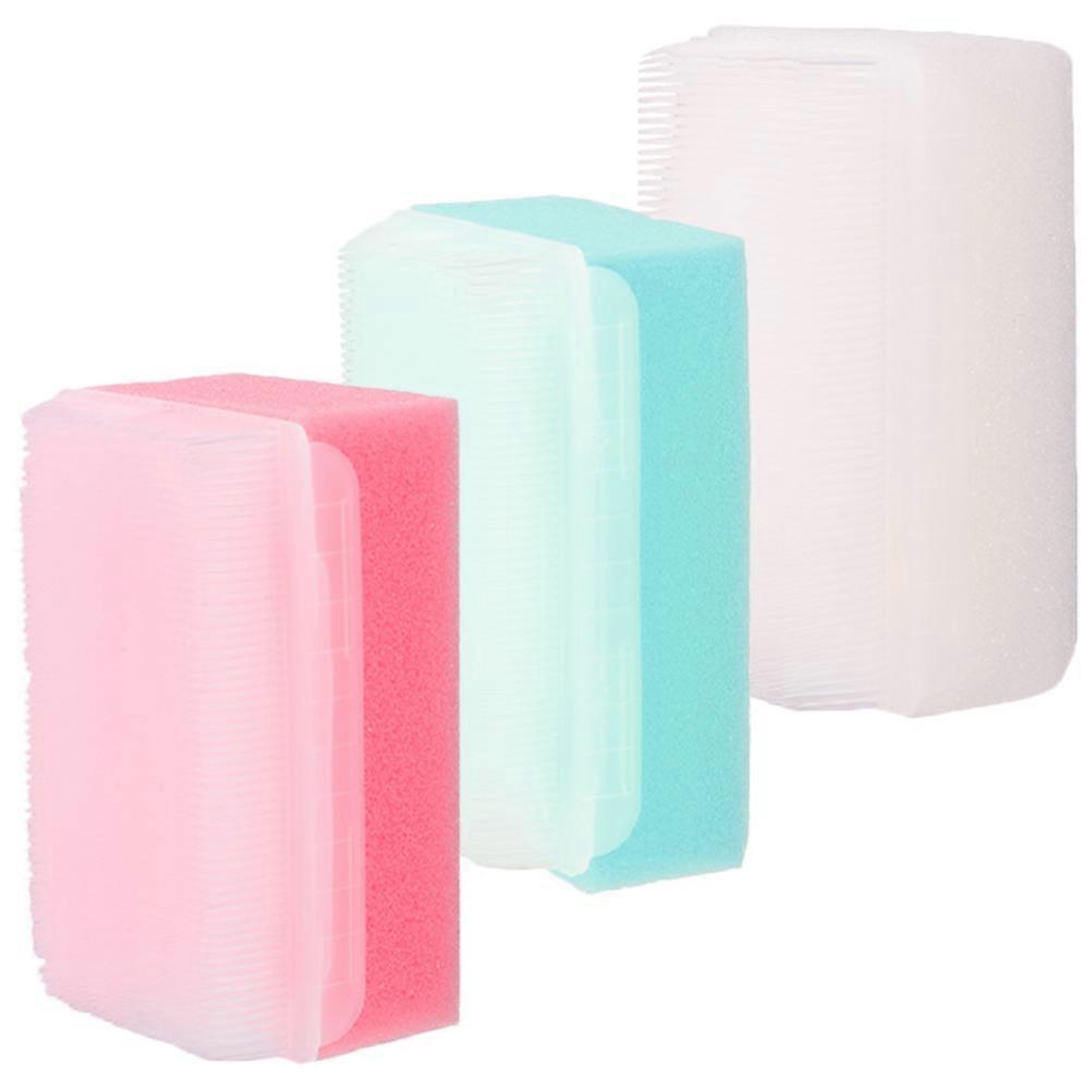 3pcs Soft Head Brush with Sponge Scalp Massager for Gentle Bathing & Skin Cleaning – Portable Body Scrubber for Comfortable Exfoliation