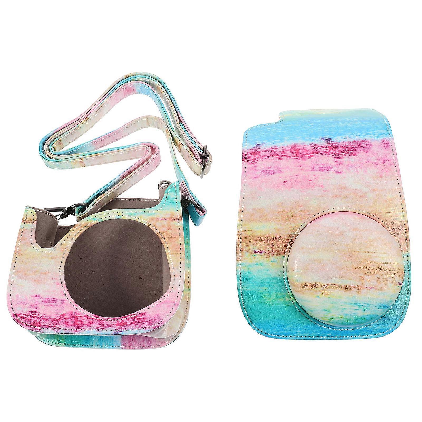 Shoulder Camera Bag For Instant Camera PU Leather Travel Camera Bag Photography Enthusiasts 1Set