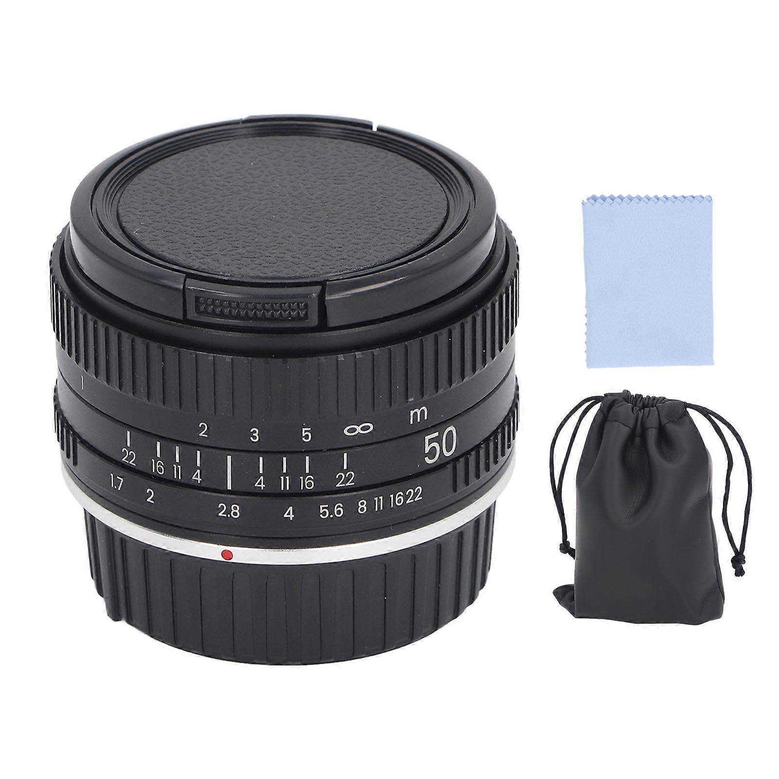 50mm F1.7 Large Aperture Lens Manual Fixed Focus Camera Full Frame Portrait Lens for F Mount DSLR Mirrorless Camera