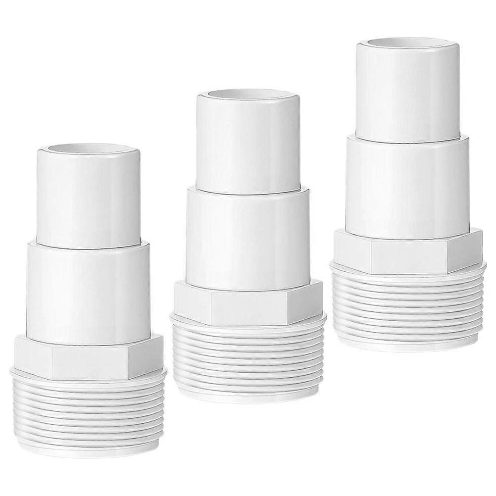 Swimming Pool Fitting Accessory Filter System Setup Durable Pp Material Tight Connection No Leakage 3Pcs