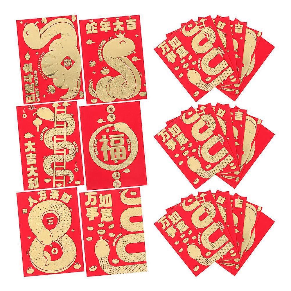 Red Envelopes Chinese Style Festive Occasions Lunar New Year Design Paper Material 60Pack