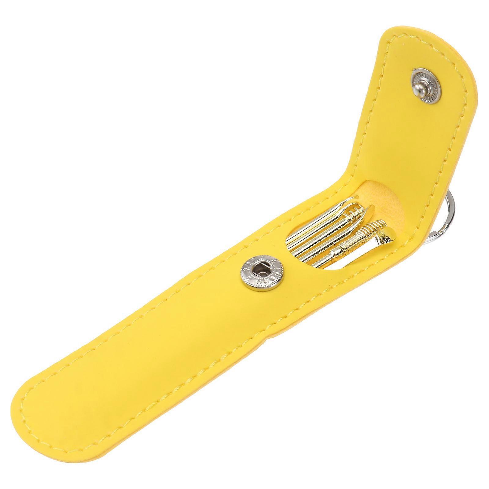 Ear Cleaning Kit with Storage Bag 1 Set Premium PP and Stainless Steel Material Golden Color