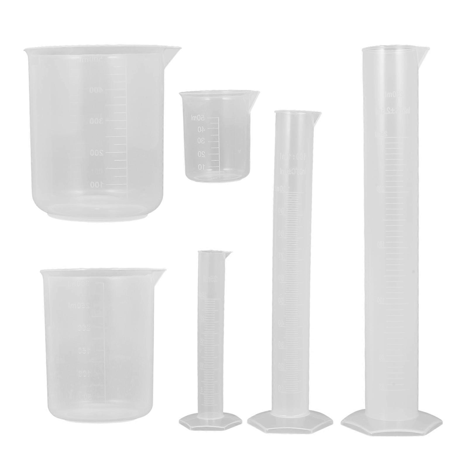 Transparent Plastic Measuring Cups Set for Cooking with Fine Graduations MicrowaveFriendly 3 PCS