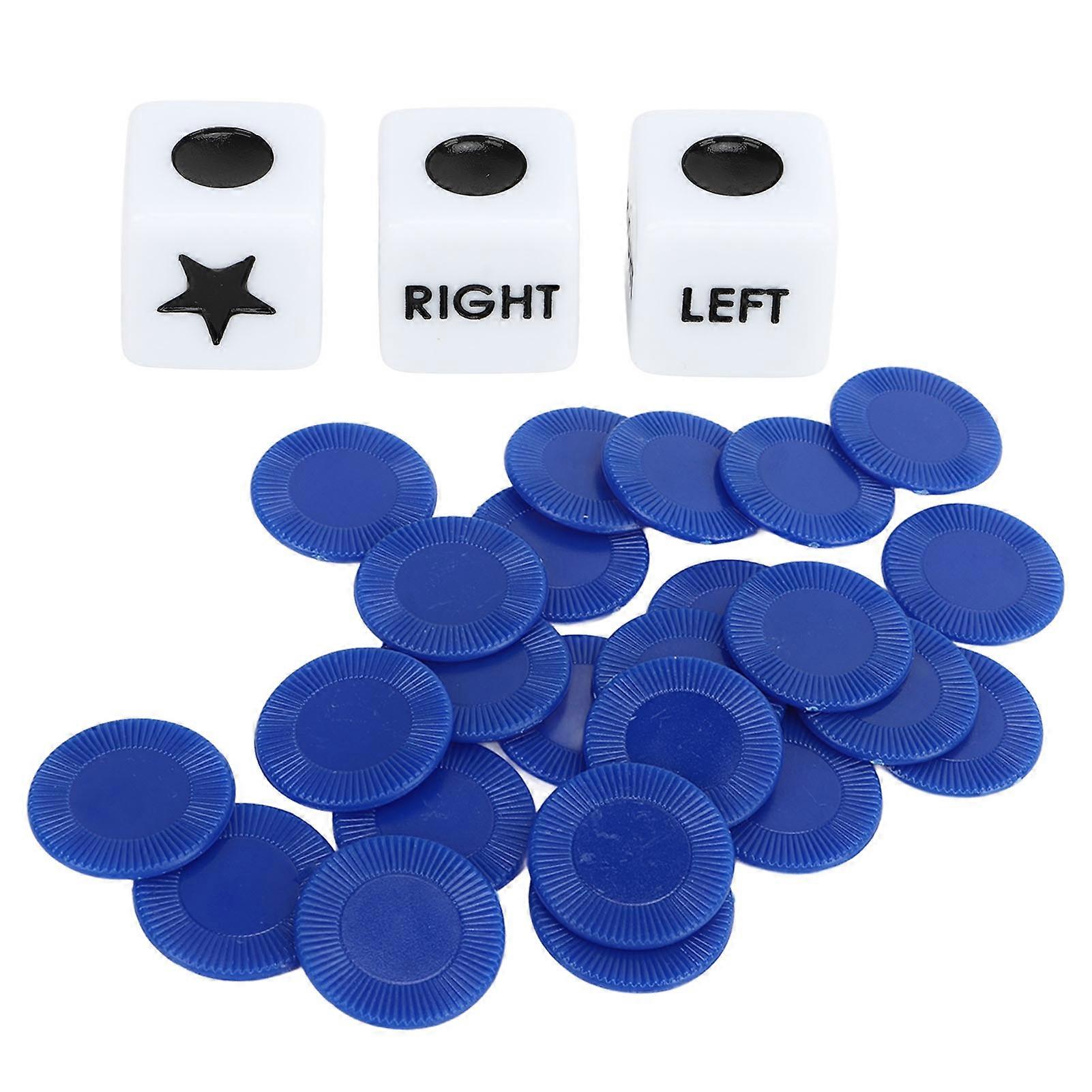 Left Right Center Dice Classic Games Plastic Left Right Center Dice Toy Kit for Party Home