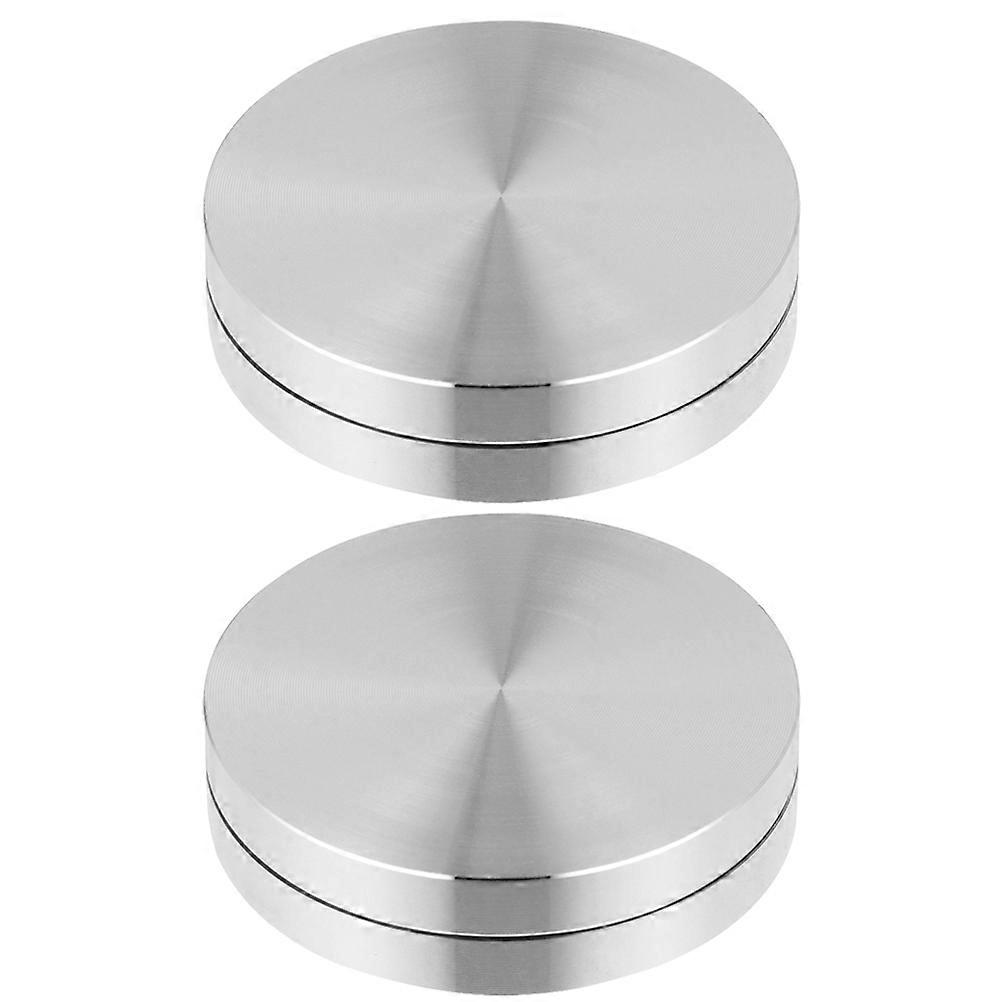 2pcs Glass Turntable Base for Cake Decoration, Food Display & Dining Table – Compact & Easy to Store