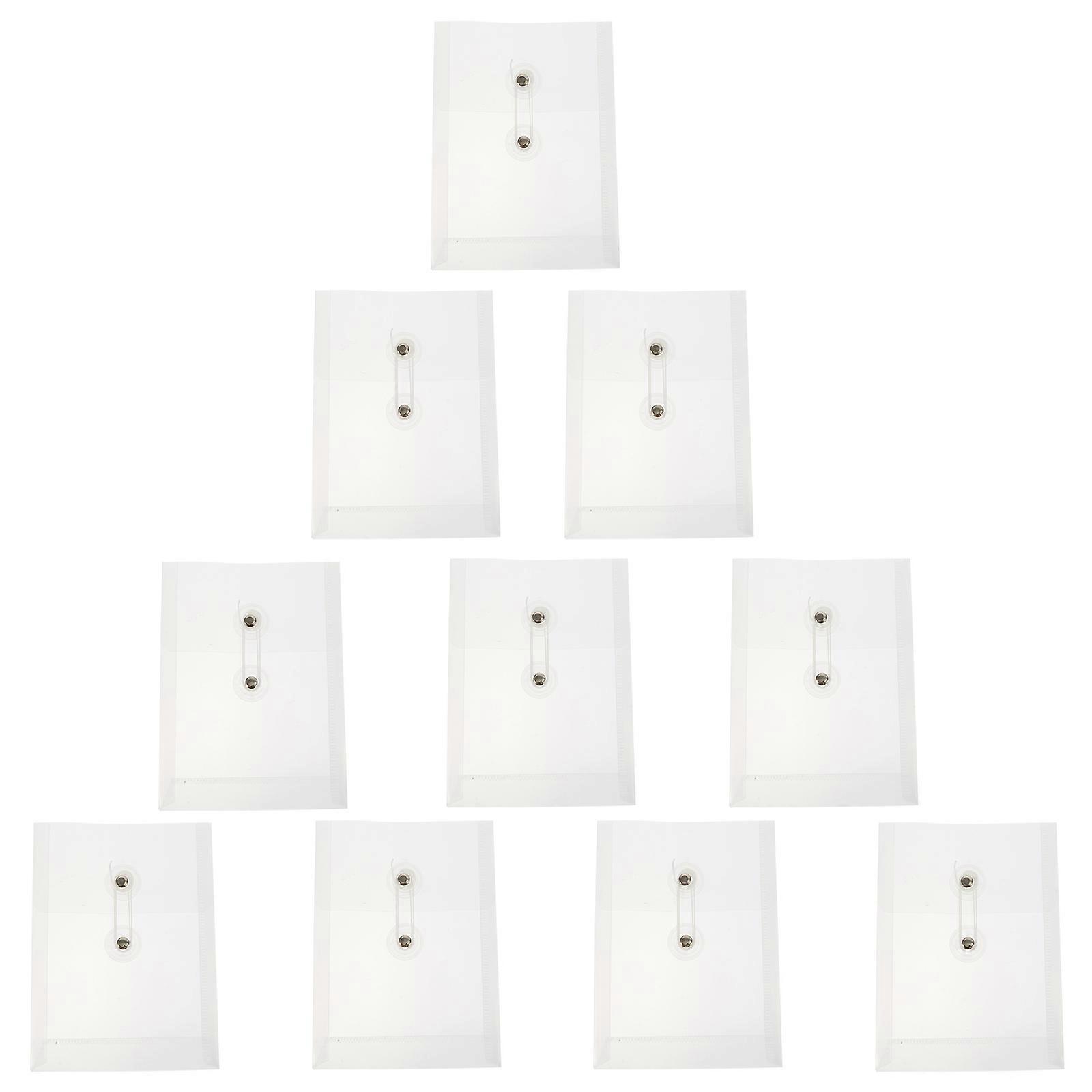 10Pcs Mini Storage Pouches for Organizing Documents Made of PP Material Transparent