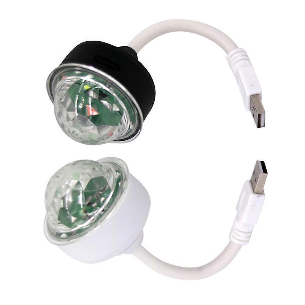 Mini Color Changing LED Disco Lights with USB Power for Home Car Party Decor 2pcs