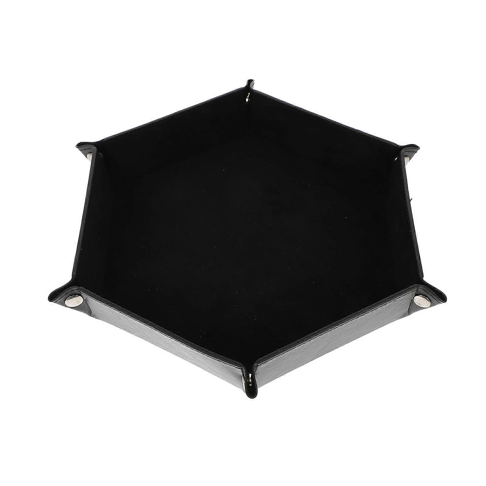 Generous Foldable Tray Organizer In Hexagonal Shape For Hotel Room Storage 29.5X29.5X5CM 1Pack