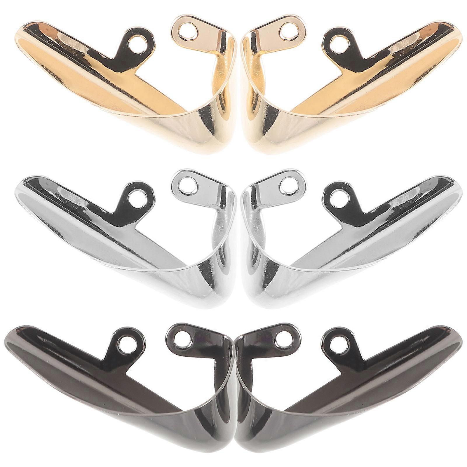 3 Pairs Shoe Pointed Protectors Metal Covers for High Heel Tip Cap
