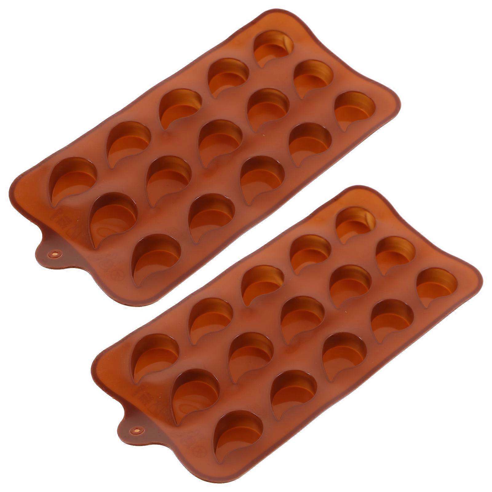 DIY Chocolate Making Mold in Light Brown Flexible Food Grade Silicone for Easy Clean Non Pcs
