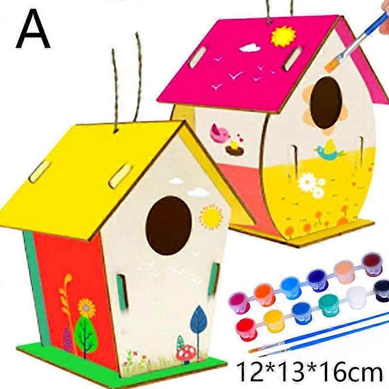 DIY Large Nest Nest Bird House Bird House Bird House Birdhouse Outdoor Wooden Box Handmade Pet Nest Bird Bird Box DIY Lovel I7X1