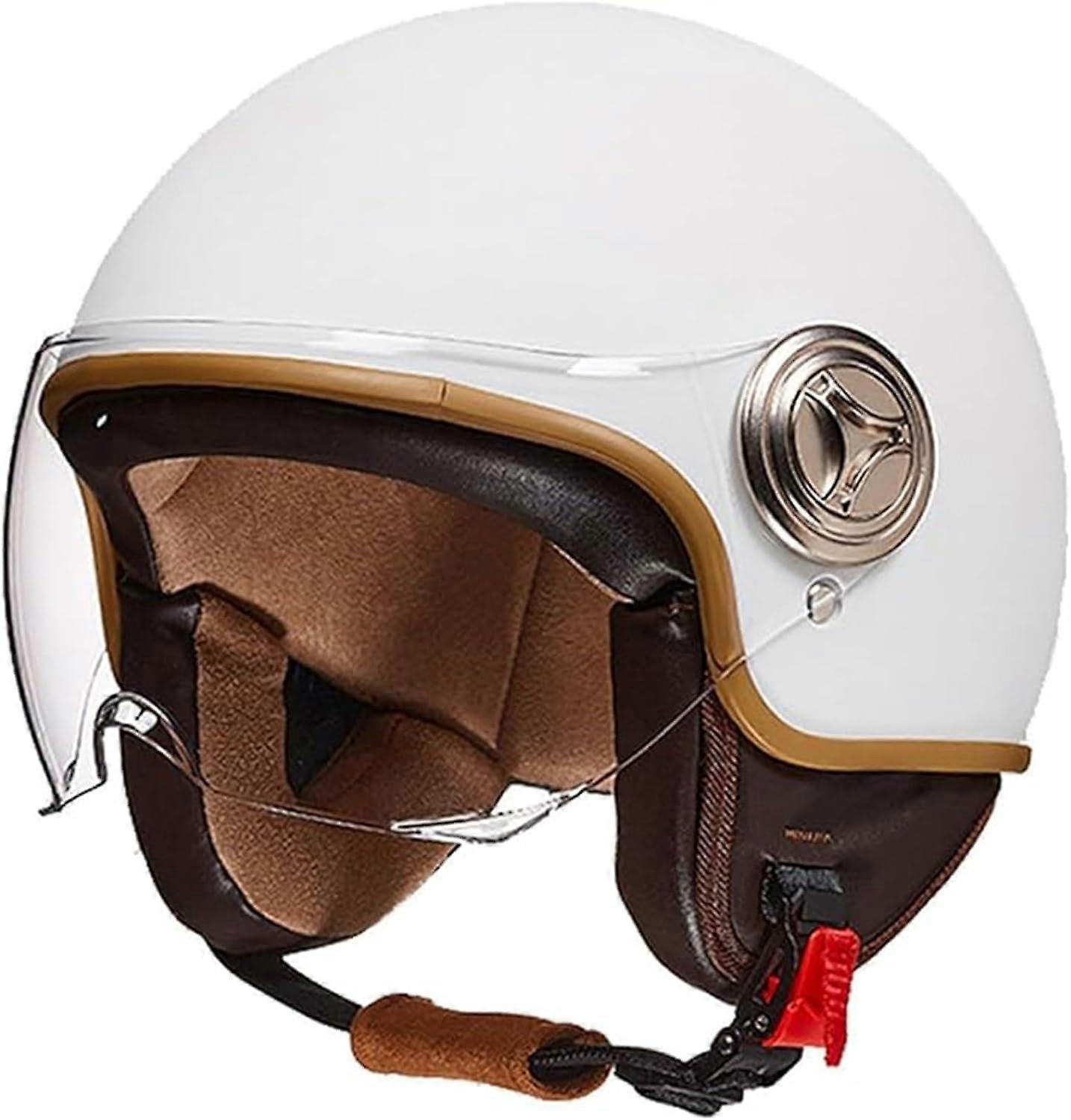 Motorcycle Helmet with Visor, Vintage Retro Style, ECE Approved, 5461CM