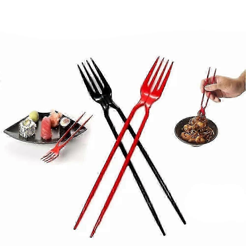 Bacchette con forchetta, 10 pezzi in uno, confezione da 24 bacchette con forchetta Chork Combo