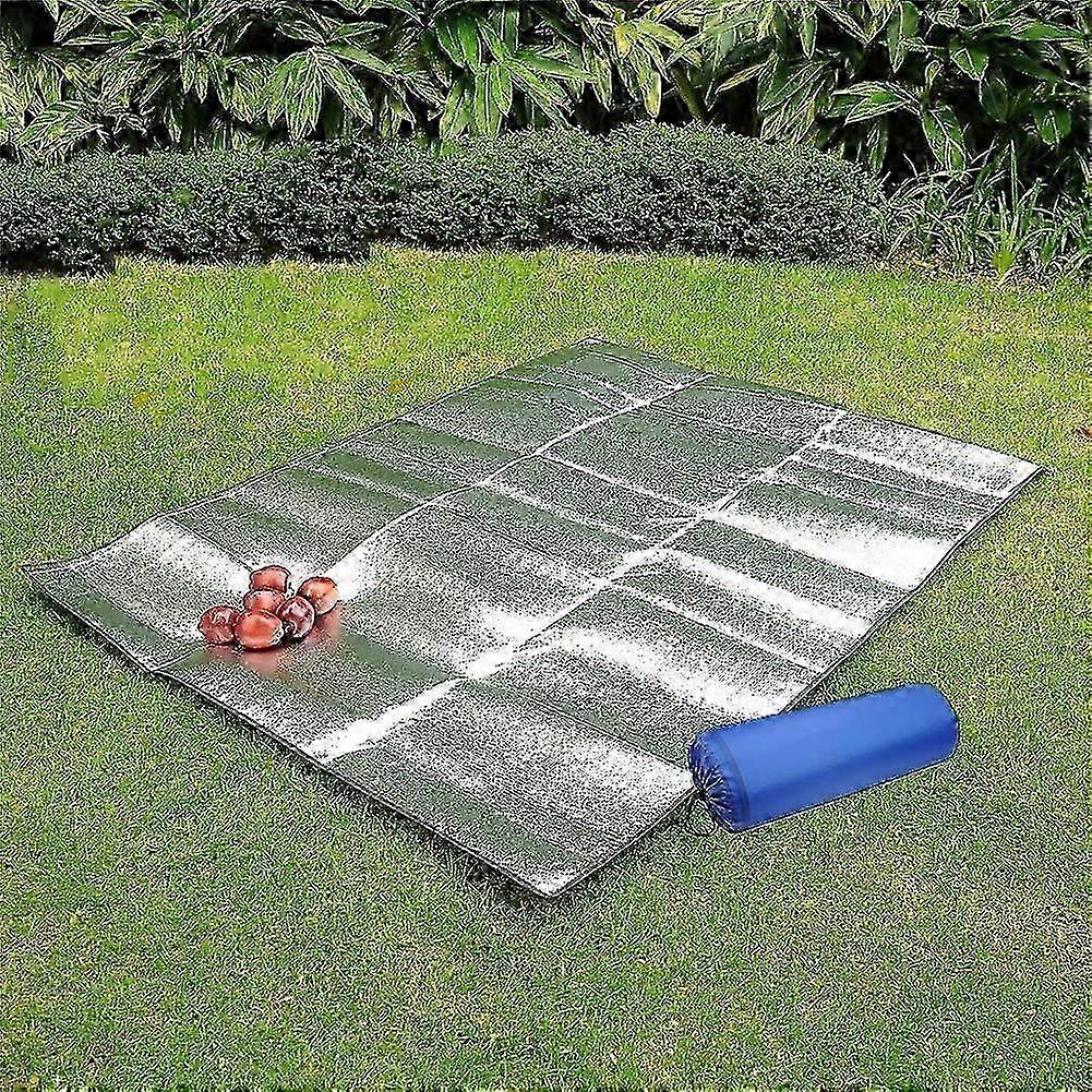 AURA Picnic Mat Blanket Waterproof Foldable Reversible Silver Camping Sleeping Mat