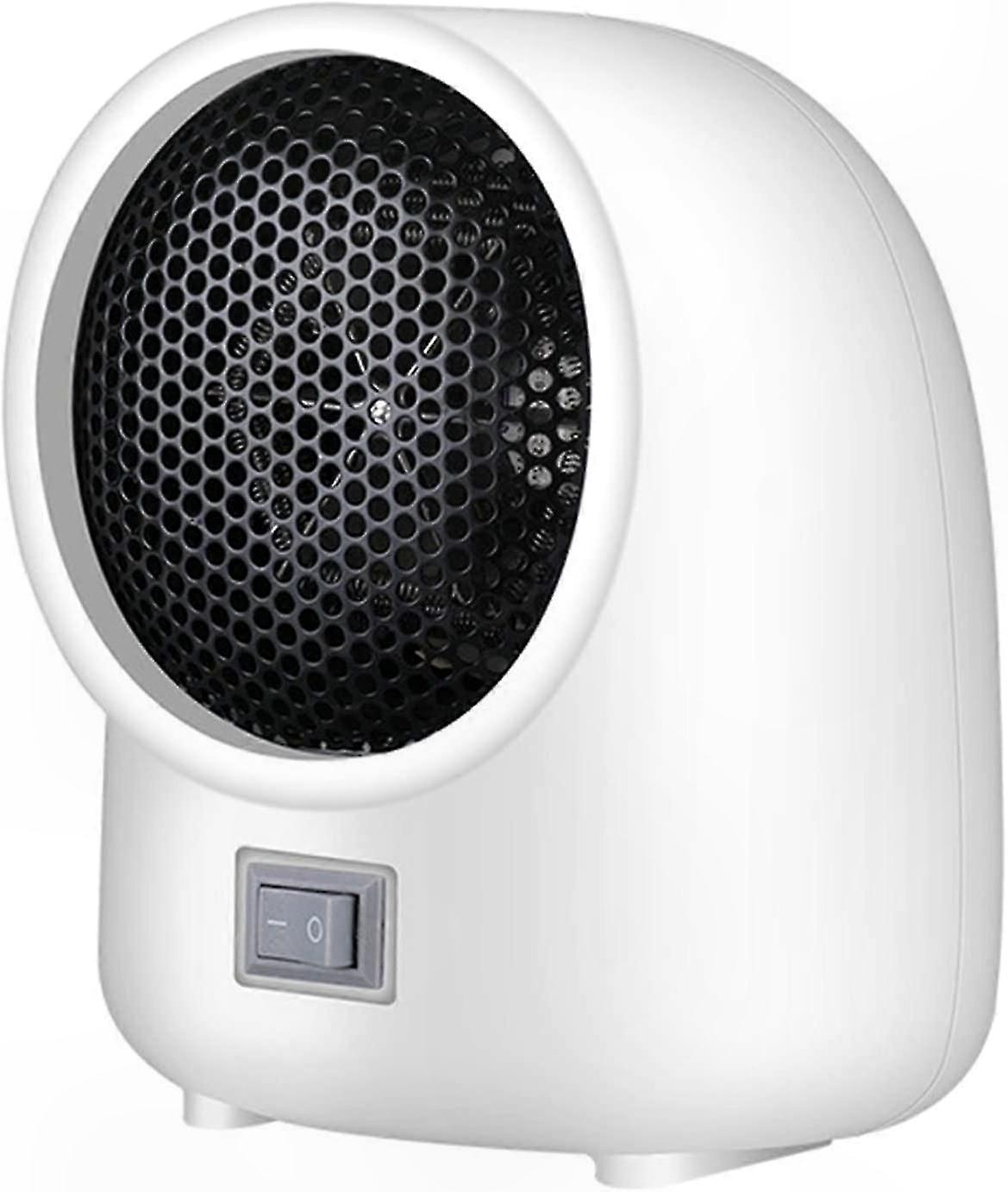 Compact Electric Mini Heater for Desk, 400W Portable Space Heater for Personal Use, White