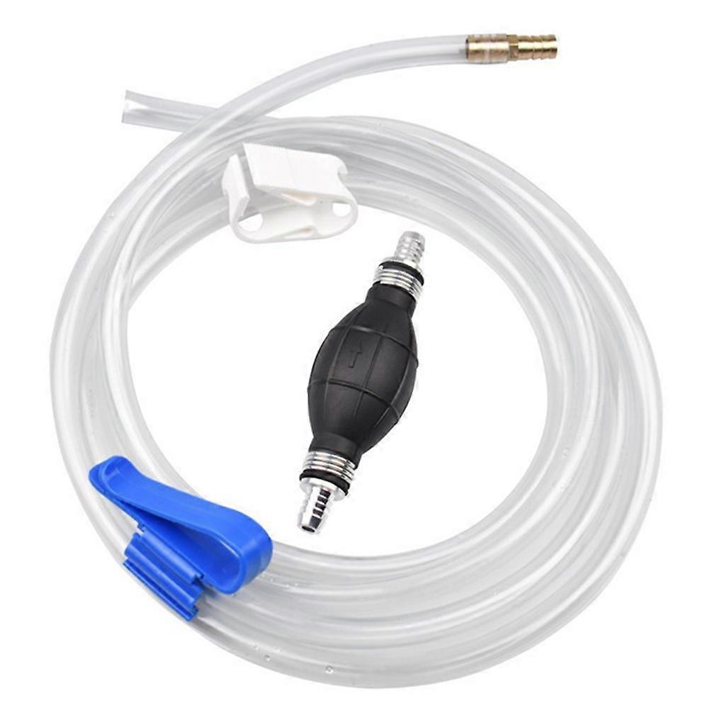 Manual Suction Hose for Car Made of PVC and Rubber Transparent Color Easy to Install and Use 1 Set