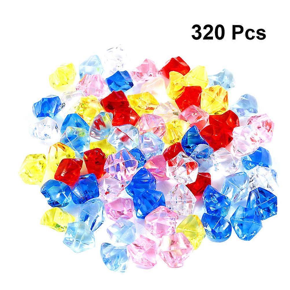 Decoration Purpose Colored Crystal Fake Ice 320Pcs Mixed Color Filler For Aquariums And Home Decor Accents