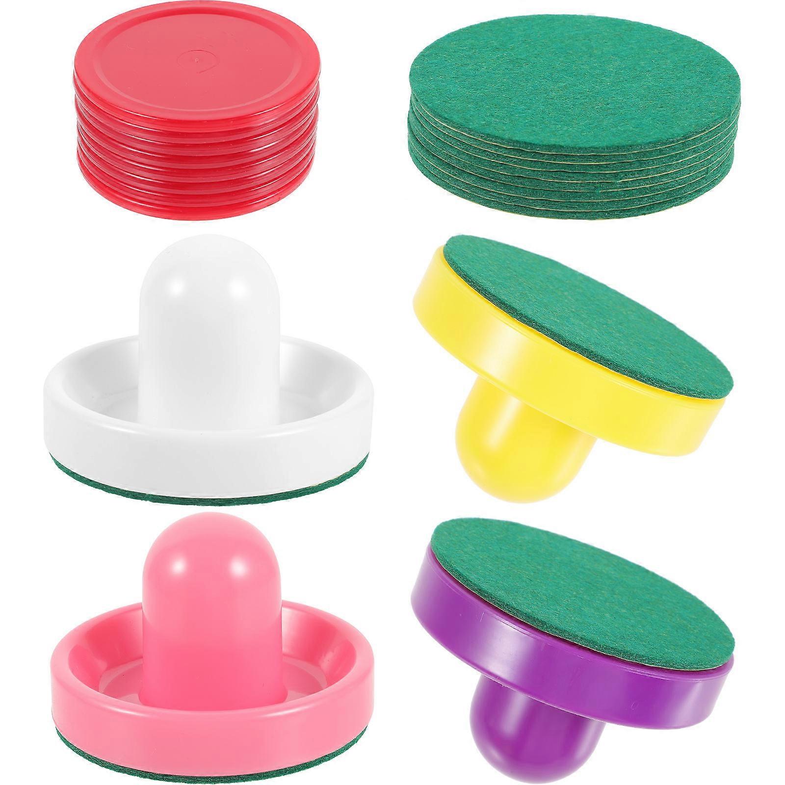 Ice Hockey Pusher Accessories 1 Set Table Hockey Enthusiasts Assorted Color Sliding 1 Set