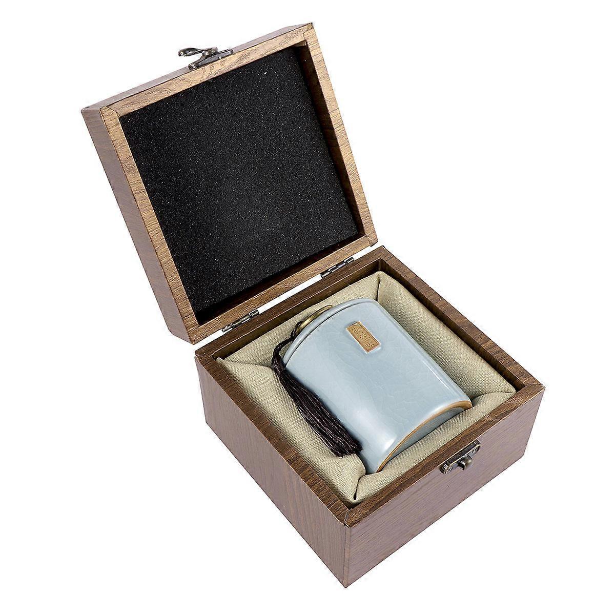 Ceramic Tea Containers Empty Tea Box Food Prevention Assorted Color 1 Set