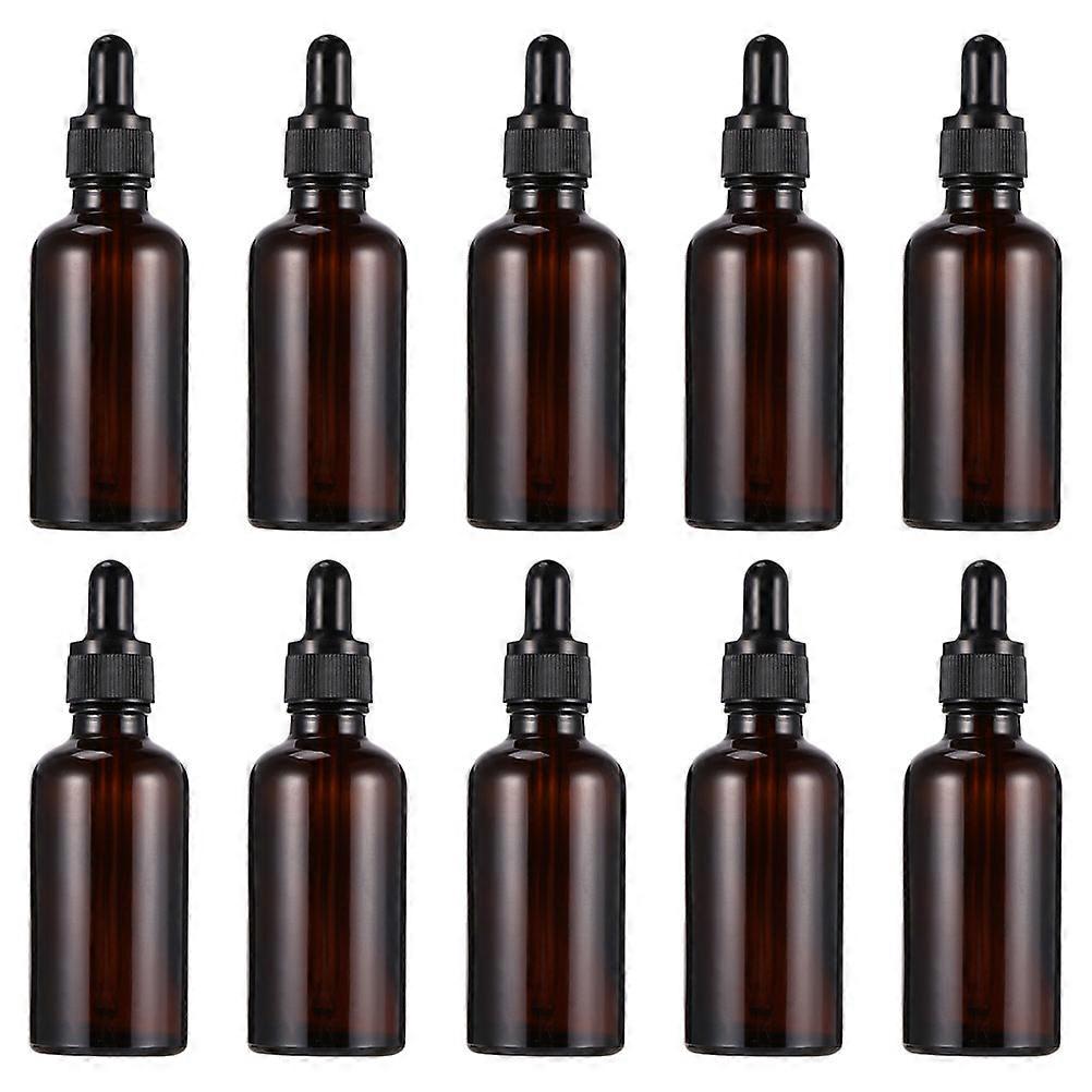 10 stk påfyllbare glassdråpeflasker Travel Essentials 12x3,7 cm lufttetthet og lekkasjesikker for reiser