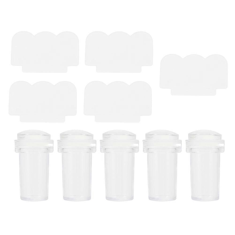 Nail Beauty Tool 5 Sets Manicure Stamping Tool Transparent Square For DIY Occasion