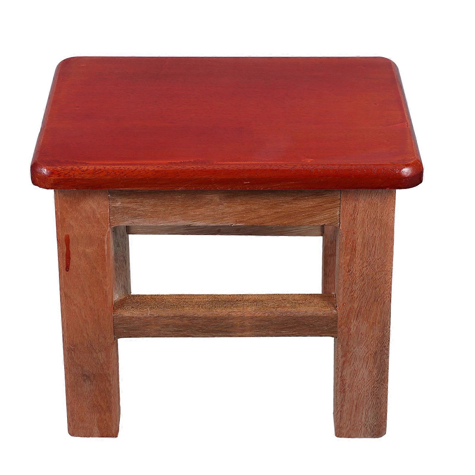 Solid Wood Stool for Home Use Compact Size Multi Color Handcrafted Durability 12.5x12.5x15 Inches