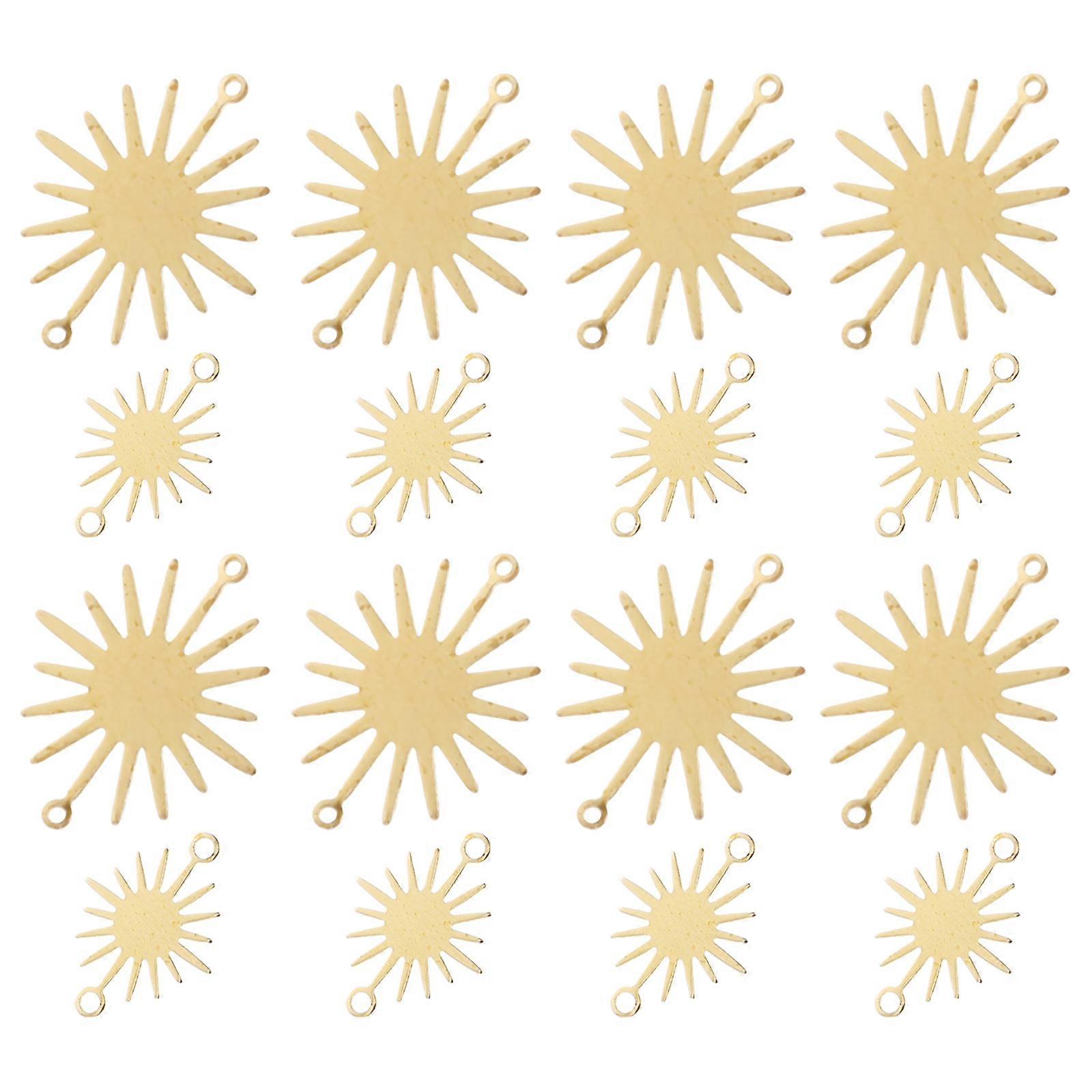 Charming Sunflower Pendant DIY Accessories 100Pcs Golden Jewelry Making Supplies Ideal For Craft Enthusiasts And Friends