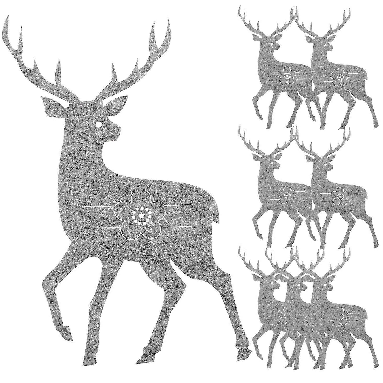 Christmas Theme Tableware Bag 8Pcs Elk Shape Fork And Cover For Family Everyday Use 22x12cm
