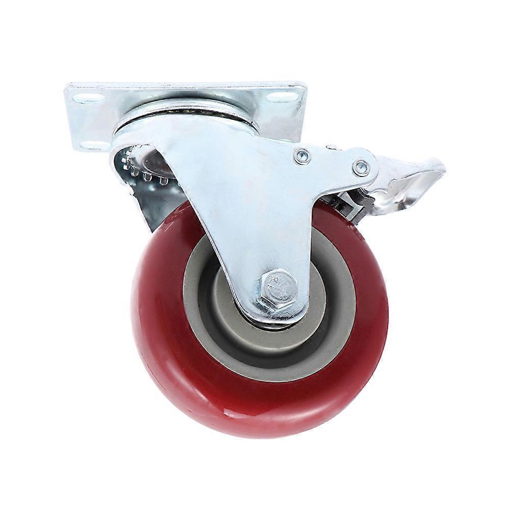 Silent TPR Caster 2Pcs 4 Inch Sturdy Structure For Equipment Components Transporting Furniture