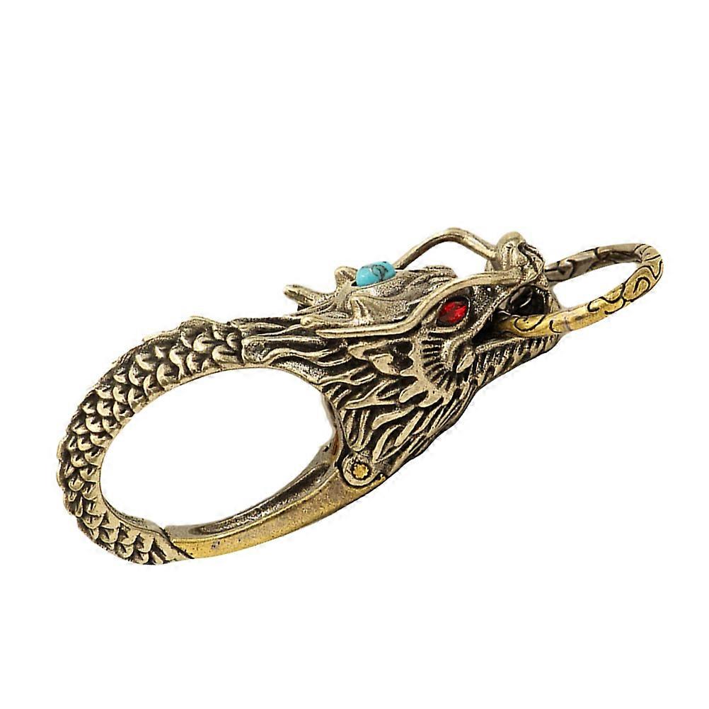 Dragon Keychain Clip 1Pc Retro Key Holder For Men Daily Use Golden Waist Buckle