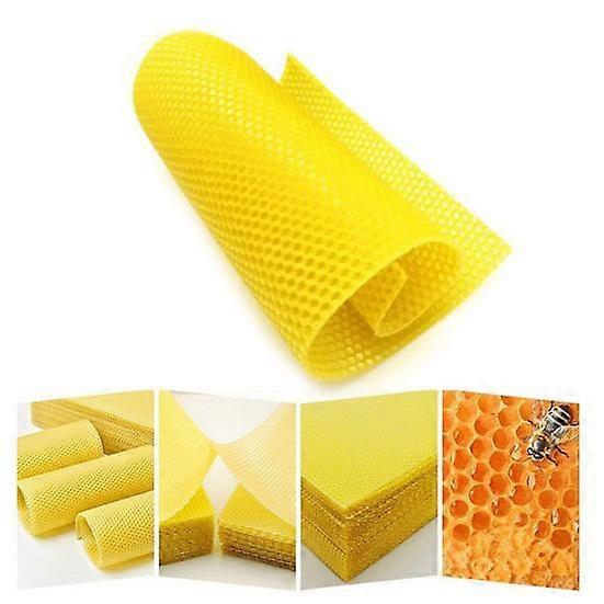 10Pcs Natural DIY Beeswax Sheets Beekeeping Equipment Bee Comb Honey Frame for Crafts