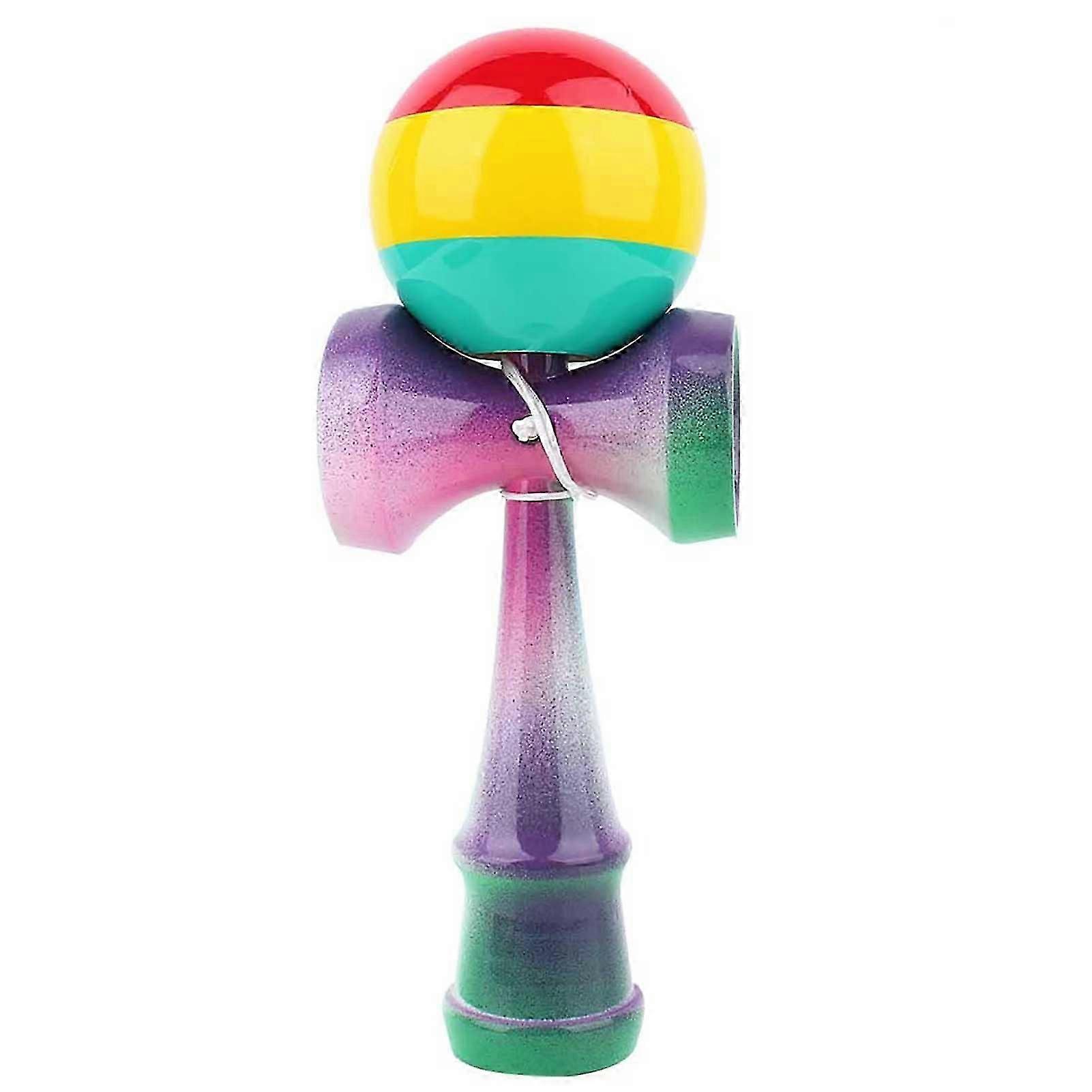 Japanese Traditional Toy Wooden Painted Ball Kendama Kids Sports Game random color
