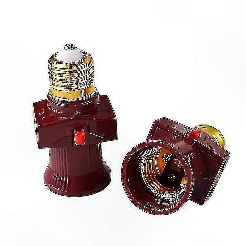 2-Pack E27 Screw Thief Sockets with On/Off Switch, 6A 250V Energy Class A Rating