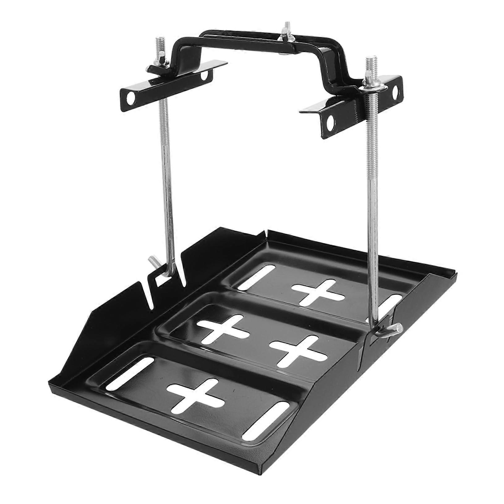 Battery Holder Metal with Adjustable Clamp for Car and Boat, Durable Battery Bracket for Various Vehicle Models