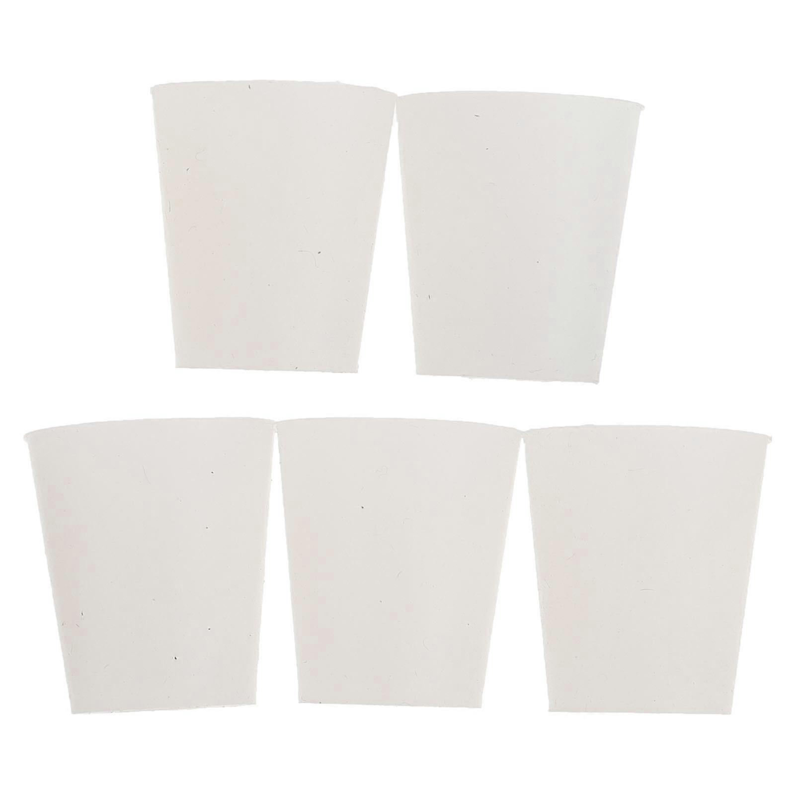 Practical Silicone Plugs for Laboratory Use Food Grade White Color 5pcs Small Size