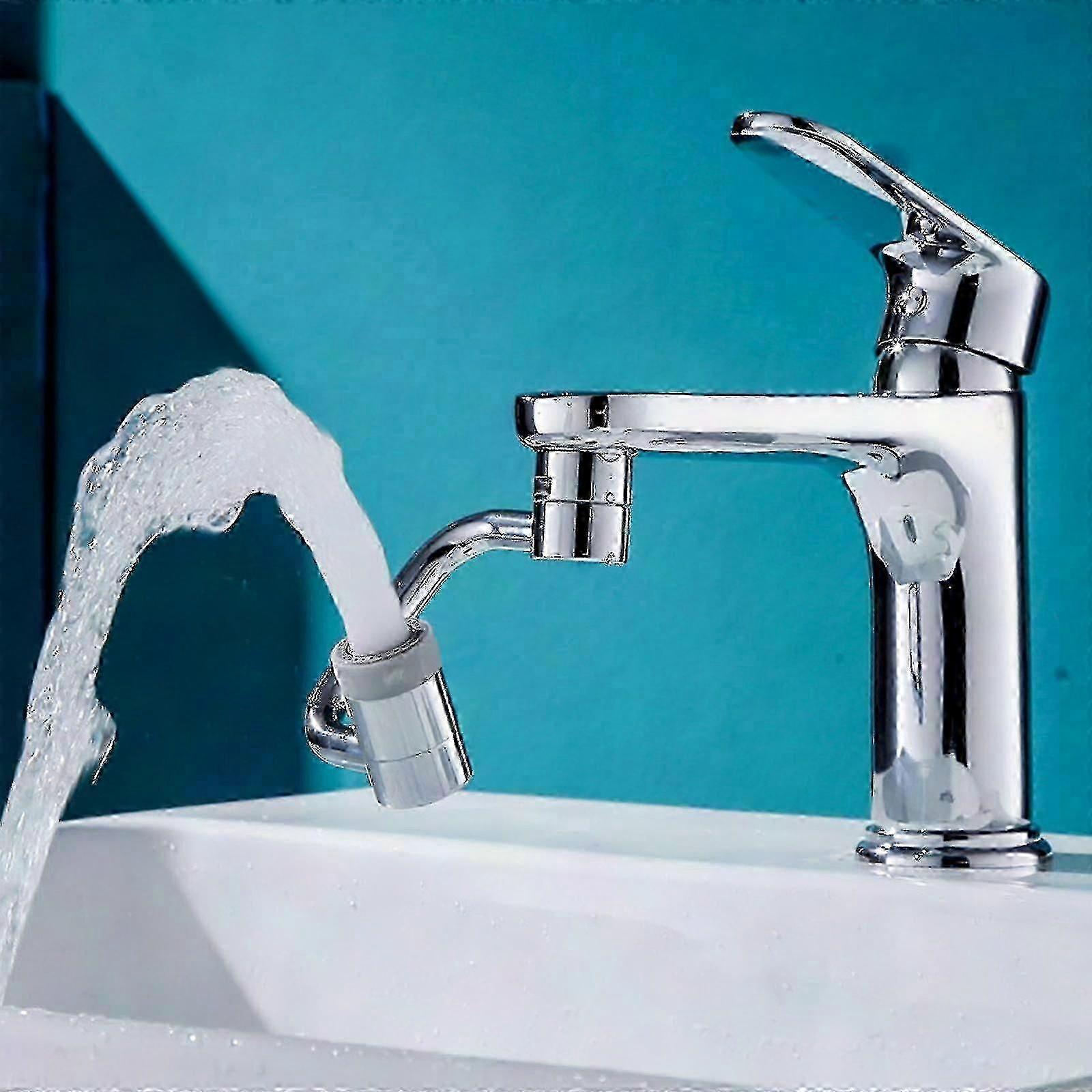 Universal 1080 Swivel Faucet Extender with Rotating Arm for Kitchen Sink - Foldable & Adjustable