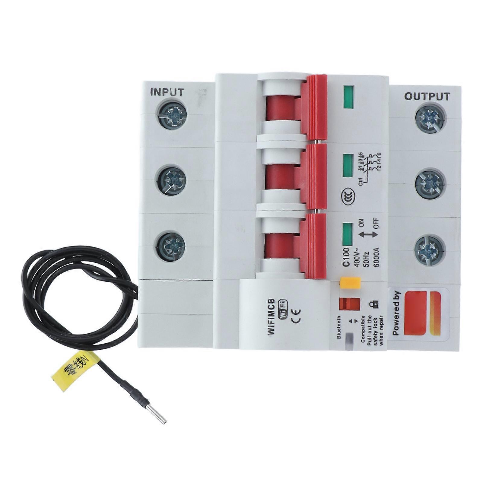 3P Smart Circuit Breaker WIFI Bluetooth Remote Control Leakage Protection Switch AC 400V100A 