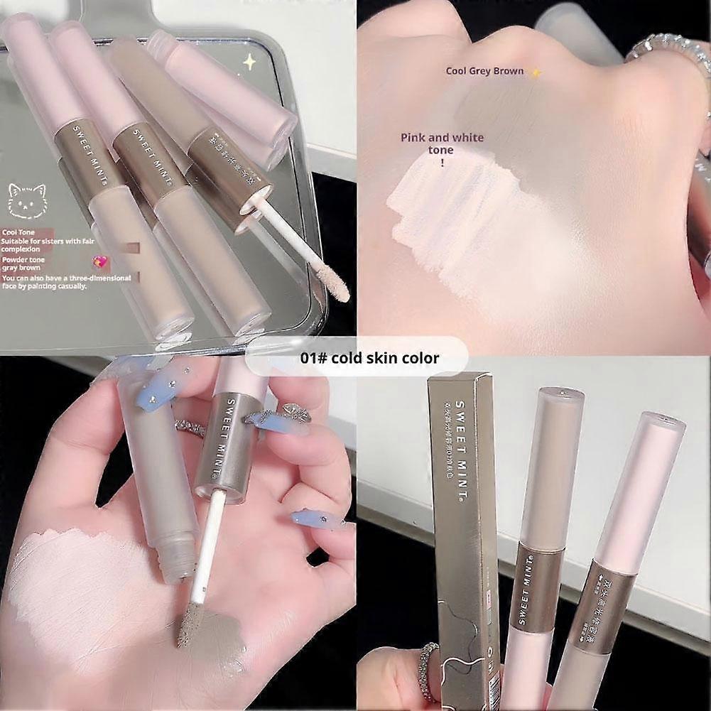 Double-ended Highlighting Contour Stick Matte Three-dimensional Brightening